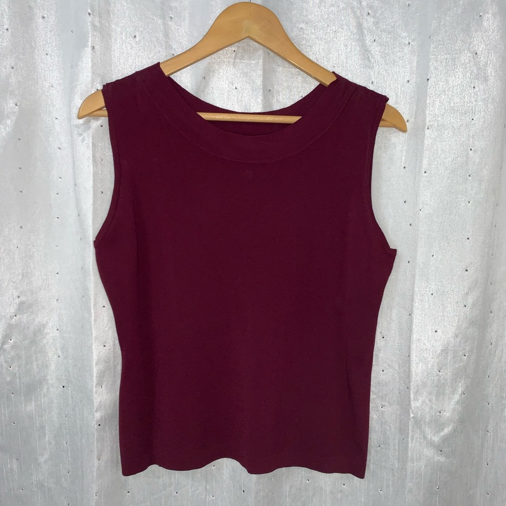 Maroon Sleeveless Top